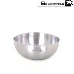[SILVERSTAR] Stainless Steel Mixing Bowl Small 20cm – Durable, Stain & Odor Resistant, Built-In Measuring Scale, No-Spill Water Nozzle Design - Made in Korea